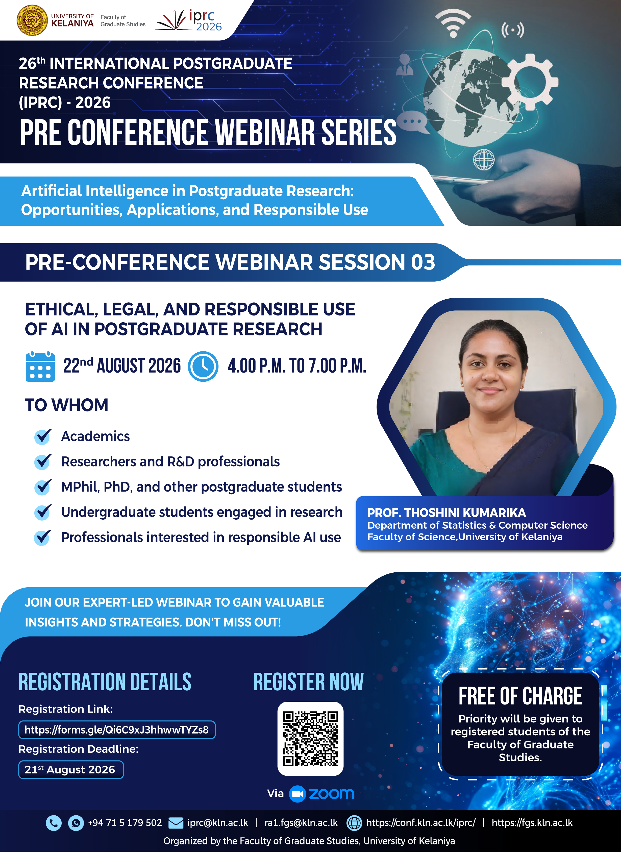 Session 03 flyer - Prof. B.M. Thosini Kumarika